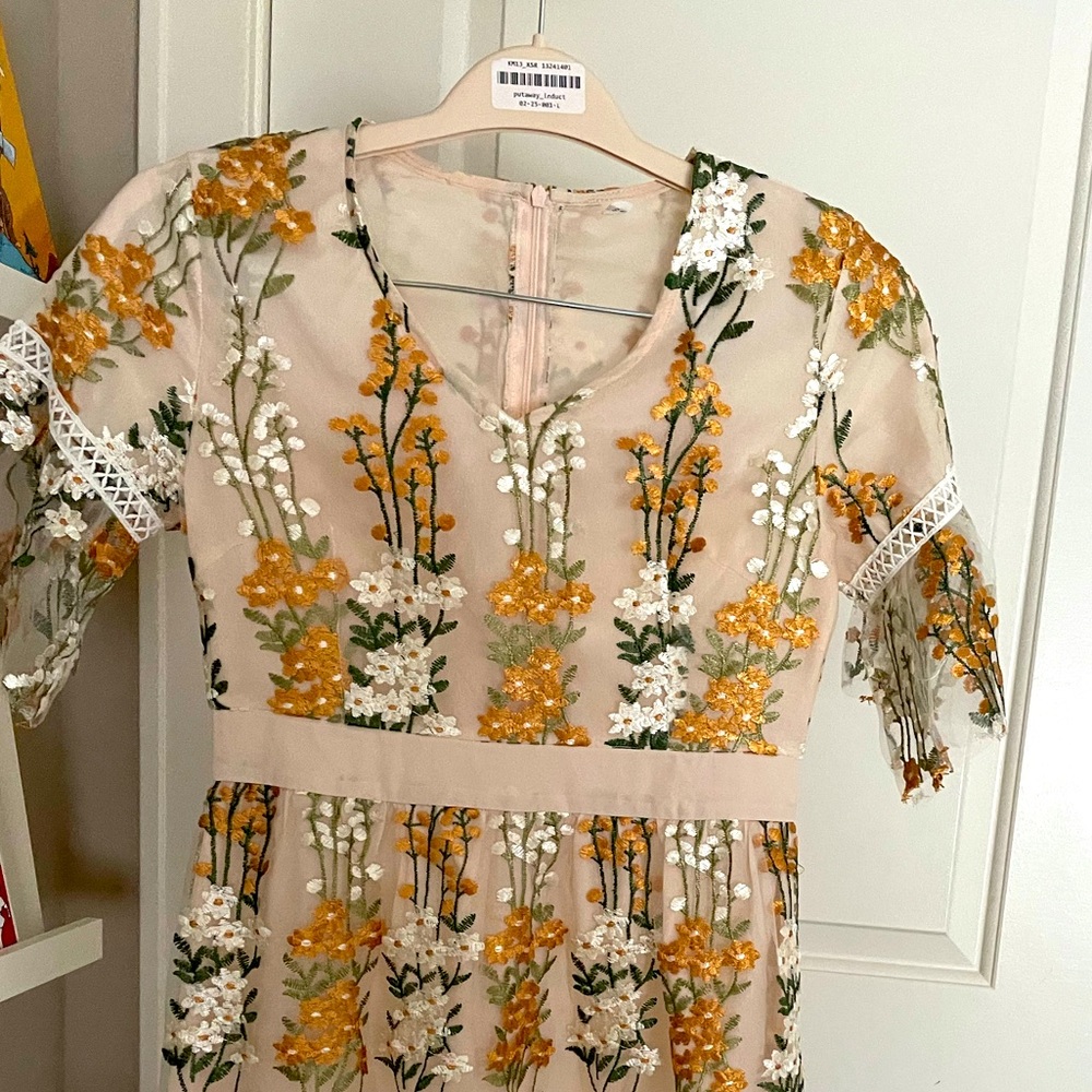 Custom embroidered women’s dress